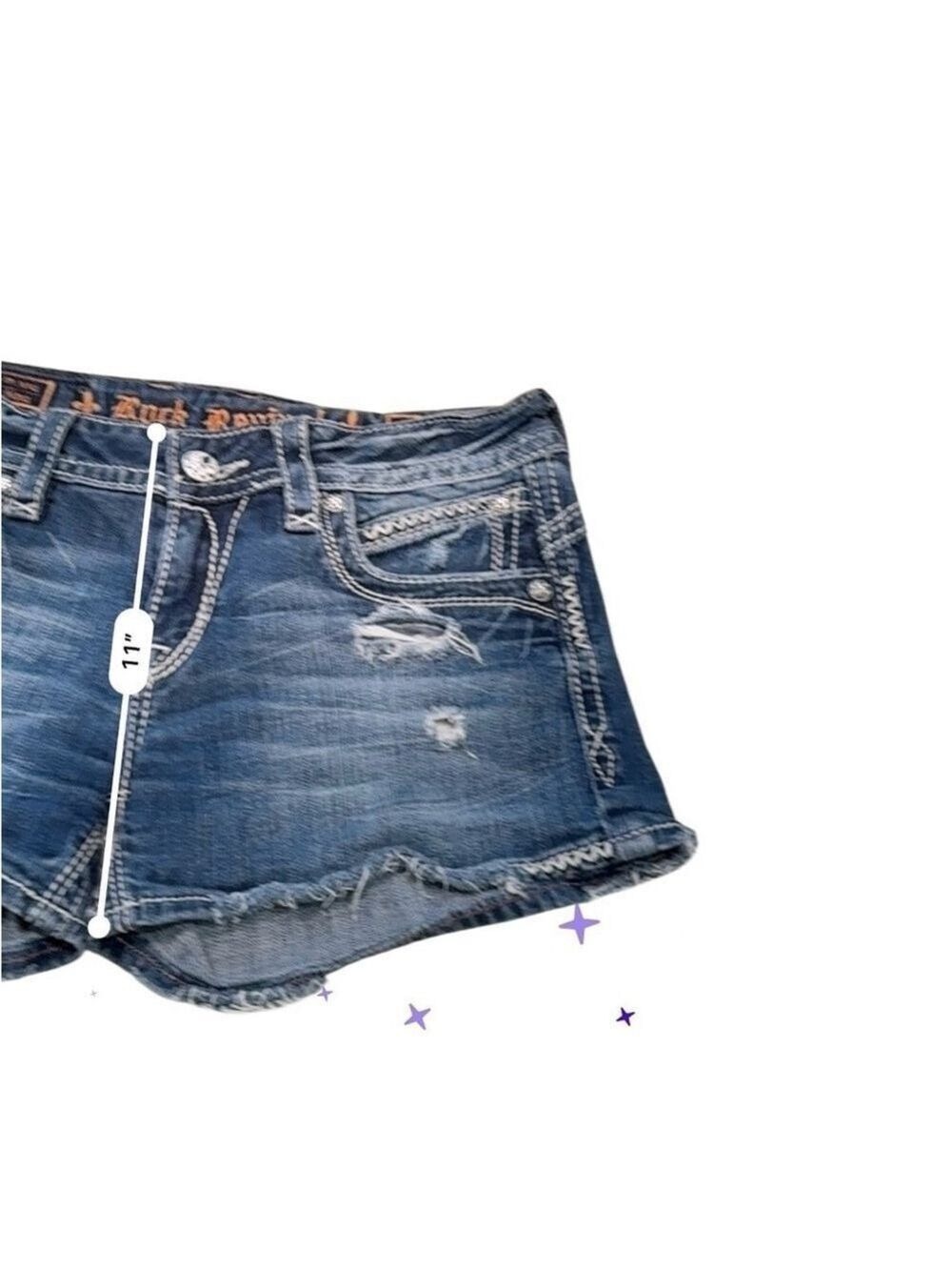 Rock Revival Becky Denim Shorts Size 31 - Picture 8 of 10